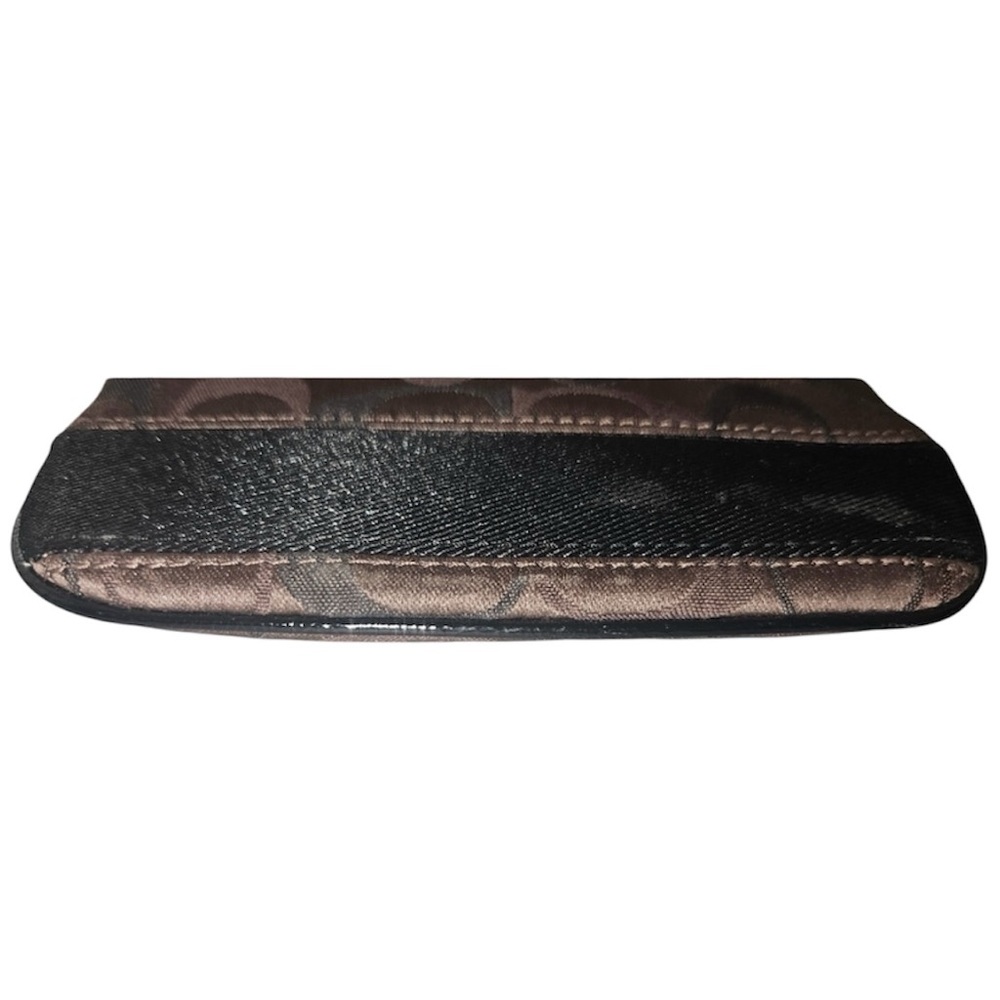 Coach Signature Brown & Black Wristlet With Hangtag - Picture 5 of 10
